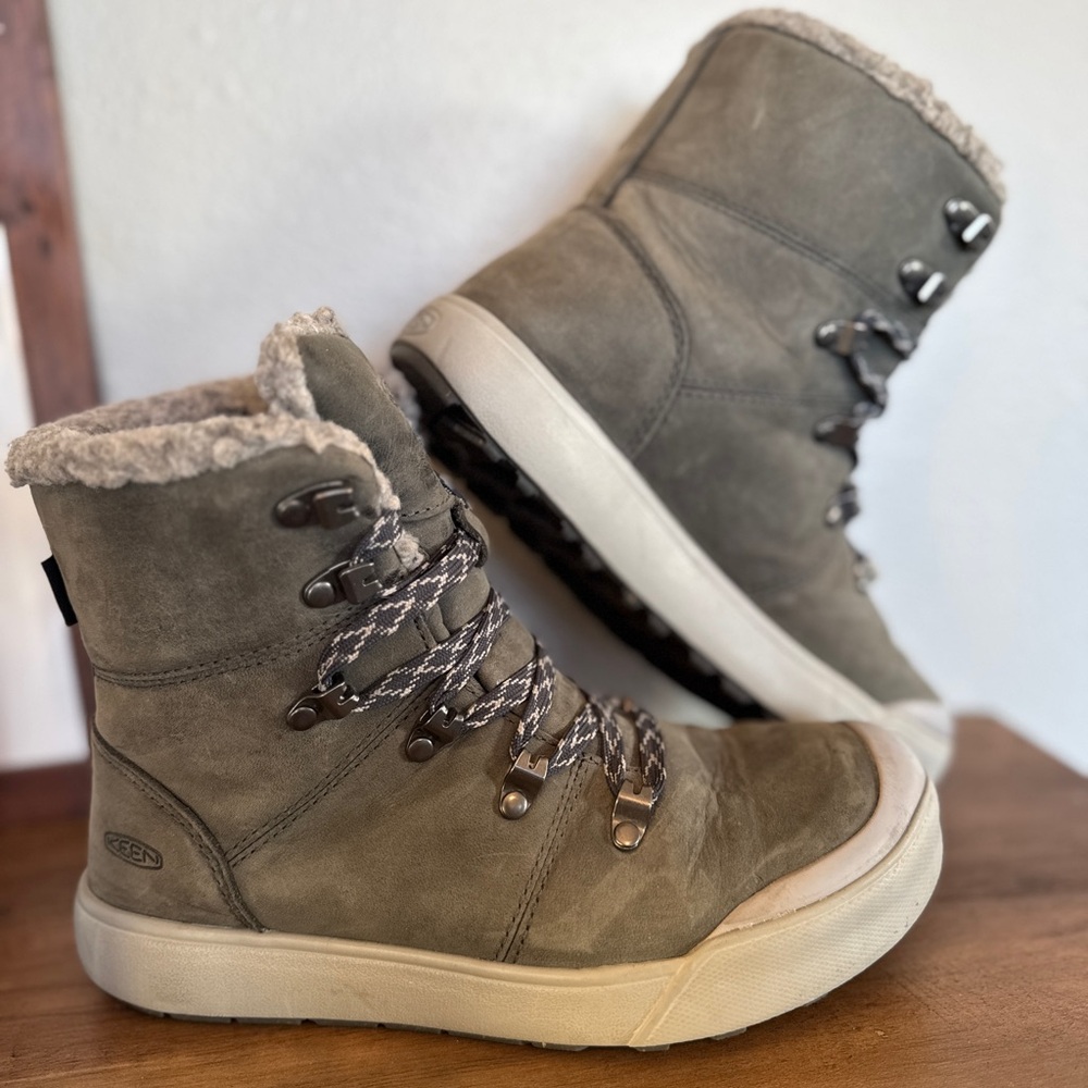 KEEN Elena Hiker WP Pewter Waterproof Boots Women’s 6 Lightweight Urban Trail